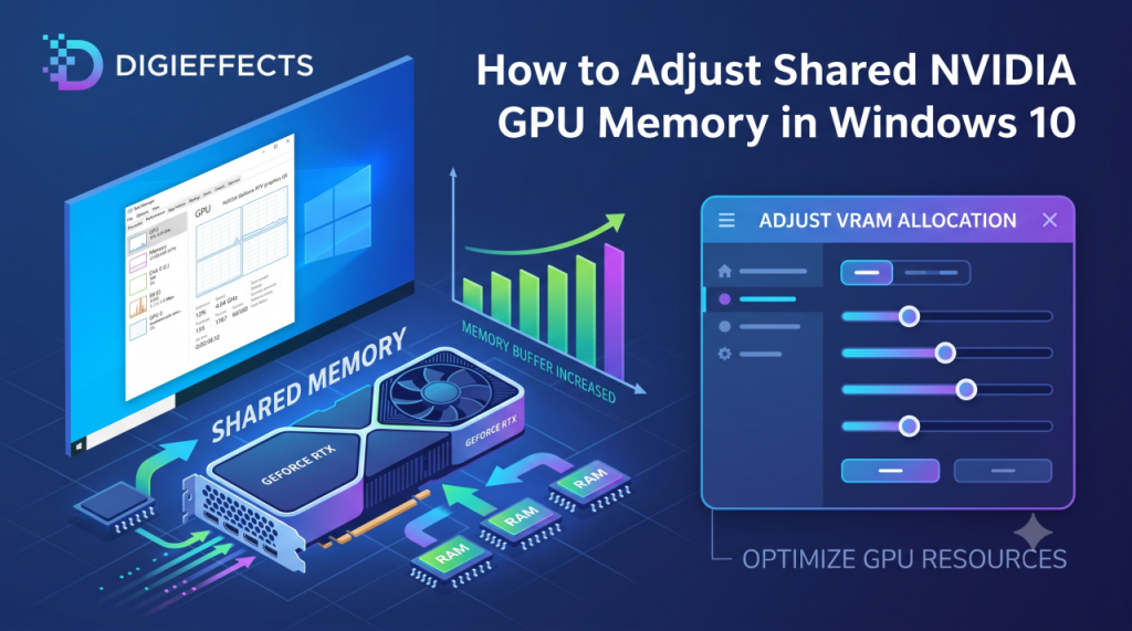 how to adjust shared nvidia gpu memory in windows 10